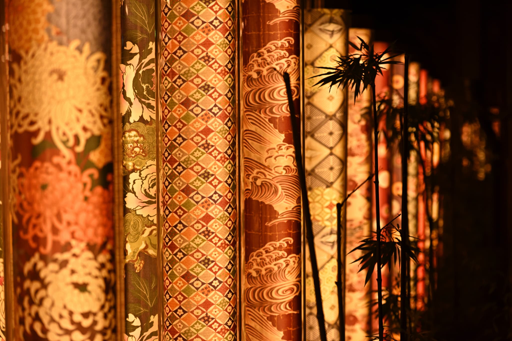 和模様の光