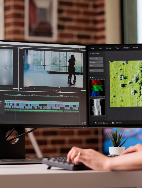 動画編集の様子