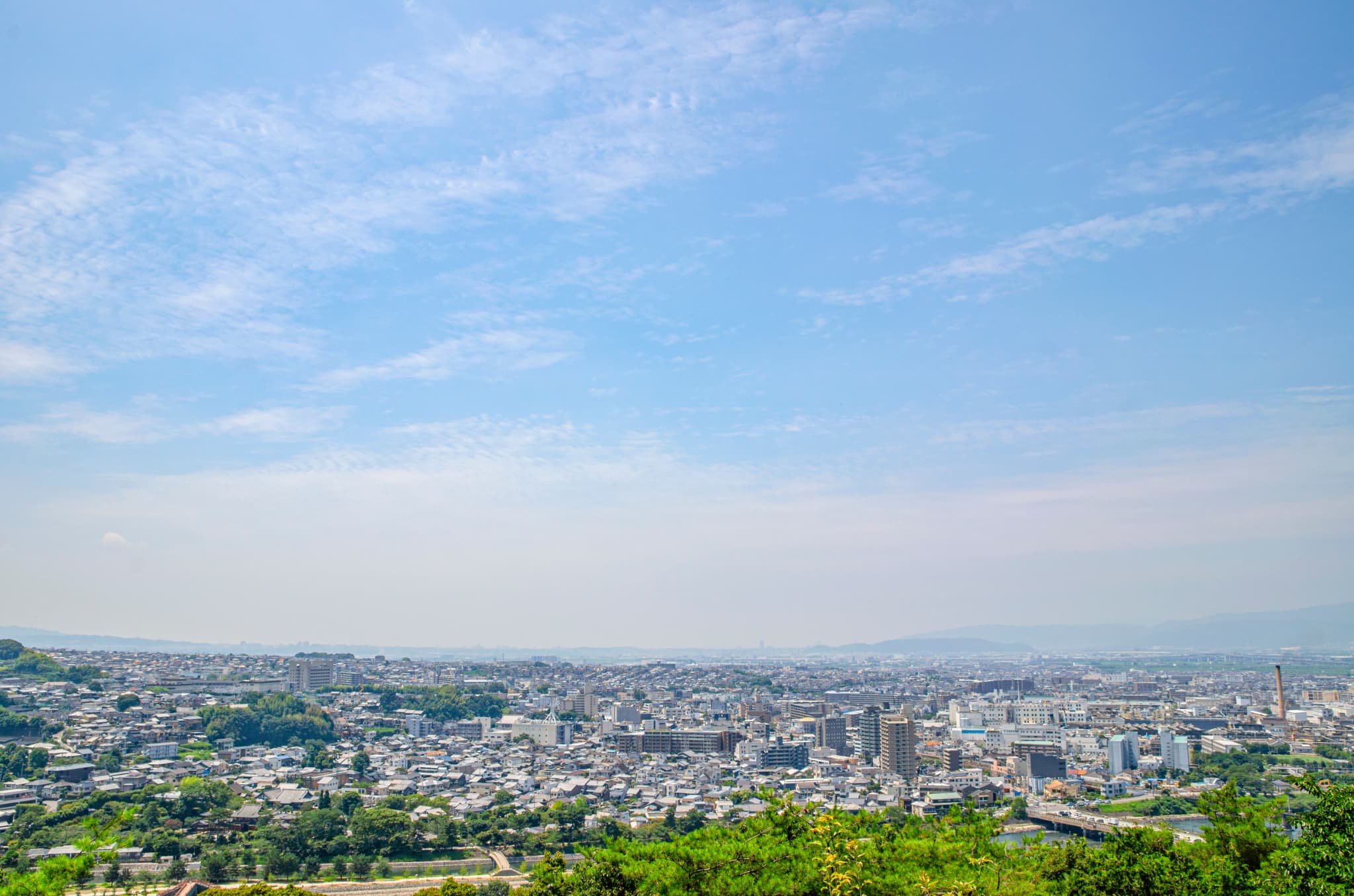 上空から見た街